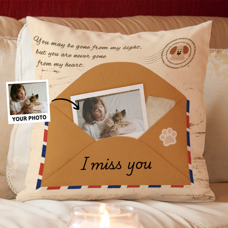 Hug This Pillow And Know I'm Here - Personalized Photo Pillow